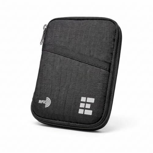 RFID Passport Holder Zippered Wallet