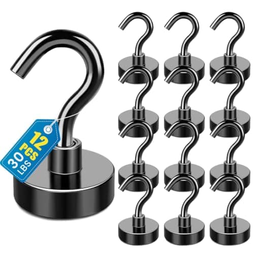 LOVIMAG Magnetic Hooks 12-Pack