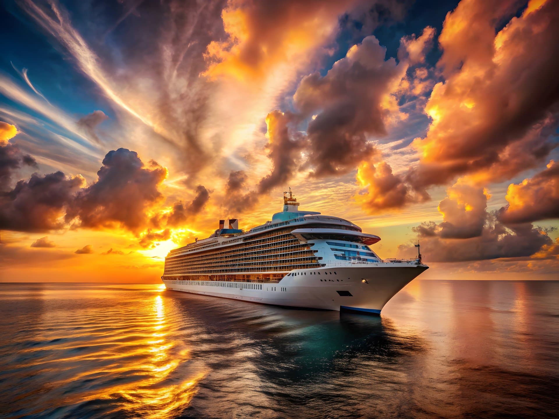 A deck on a cruise ship with a view of the ocean