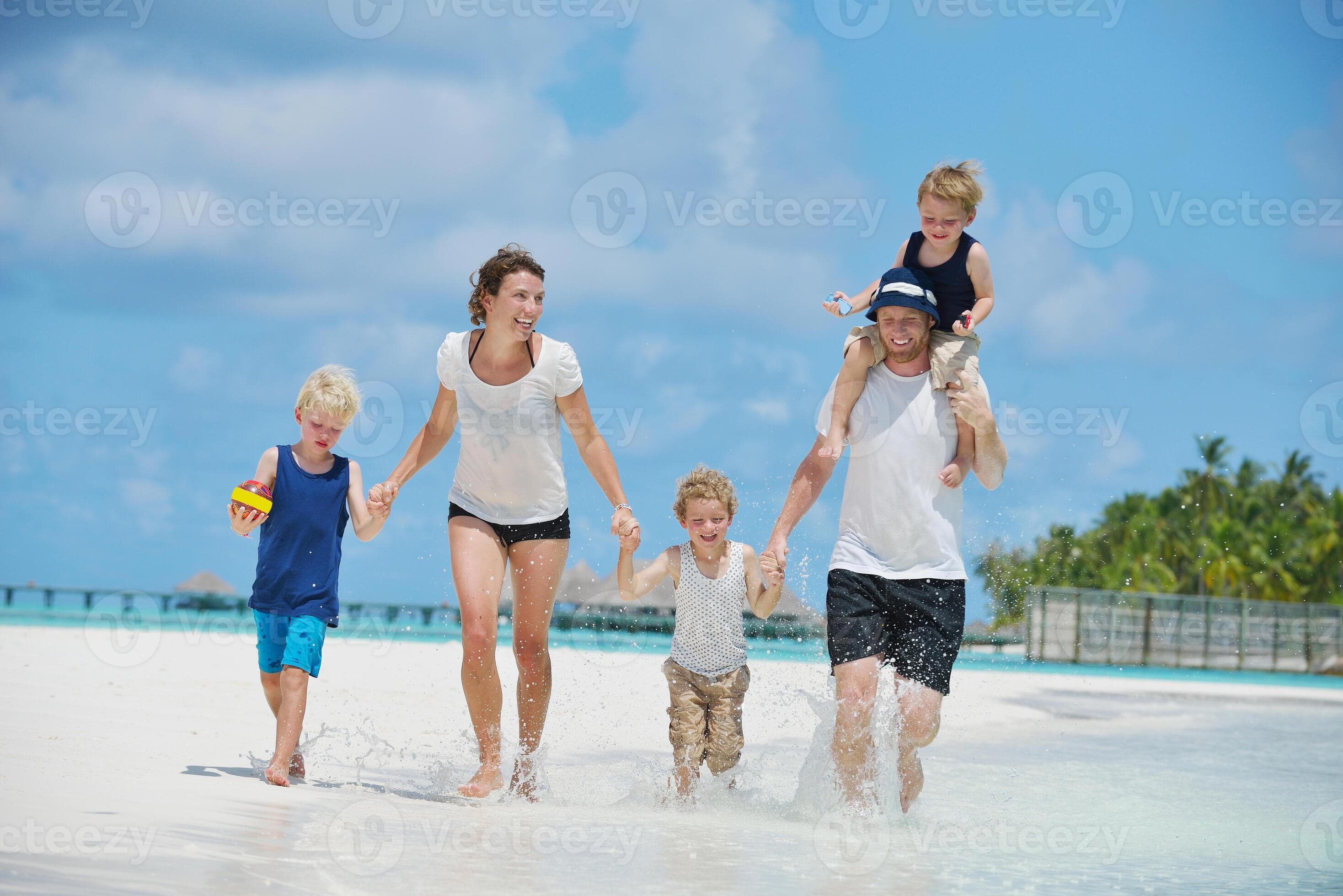 happy family on vacation