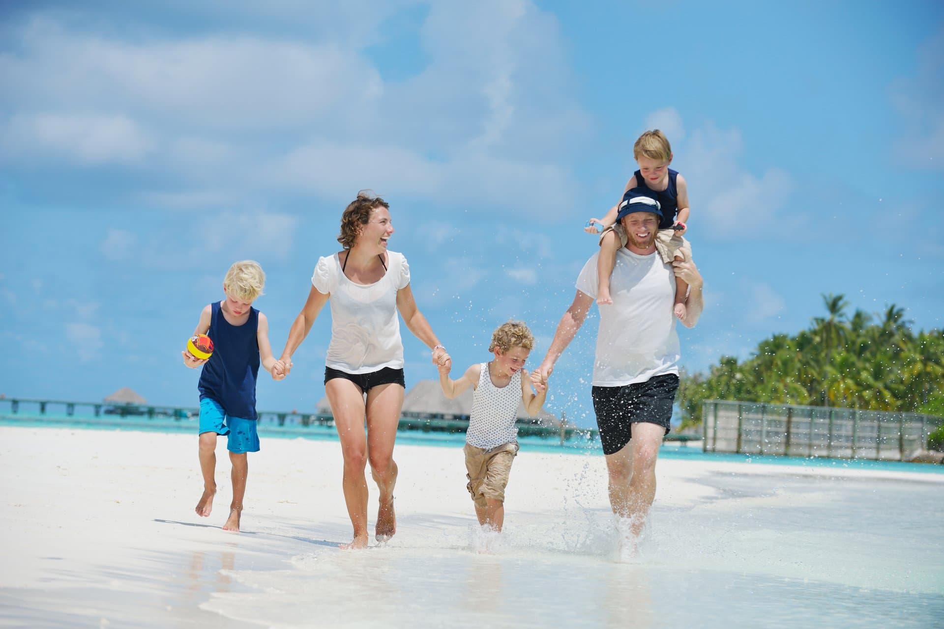 happy family on vacation