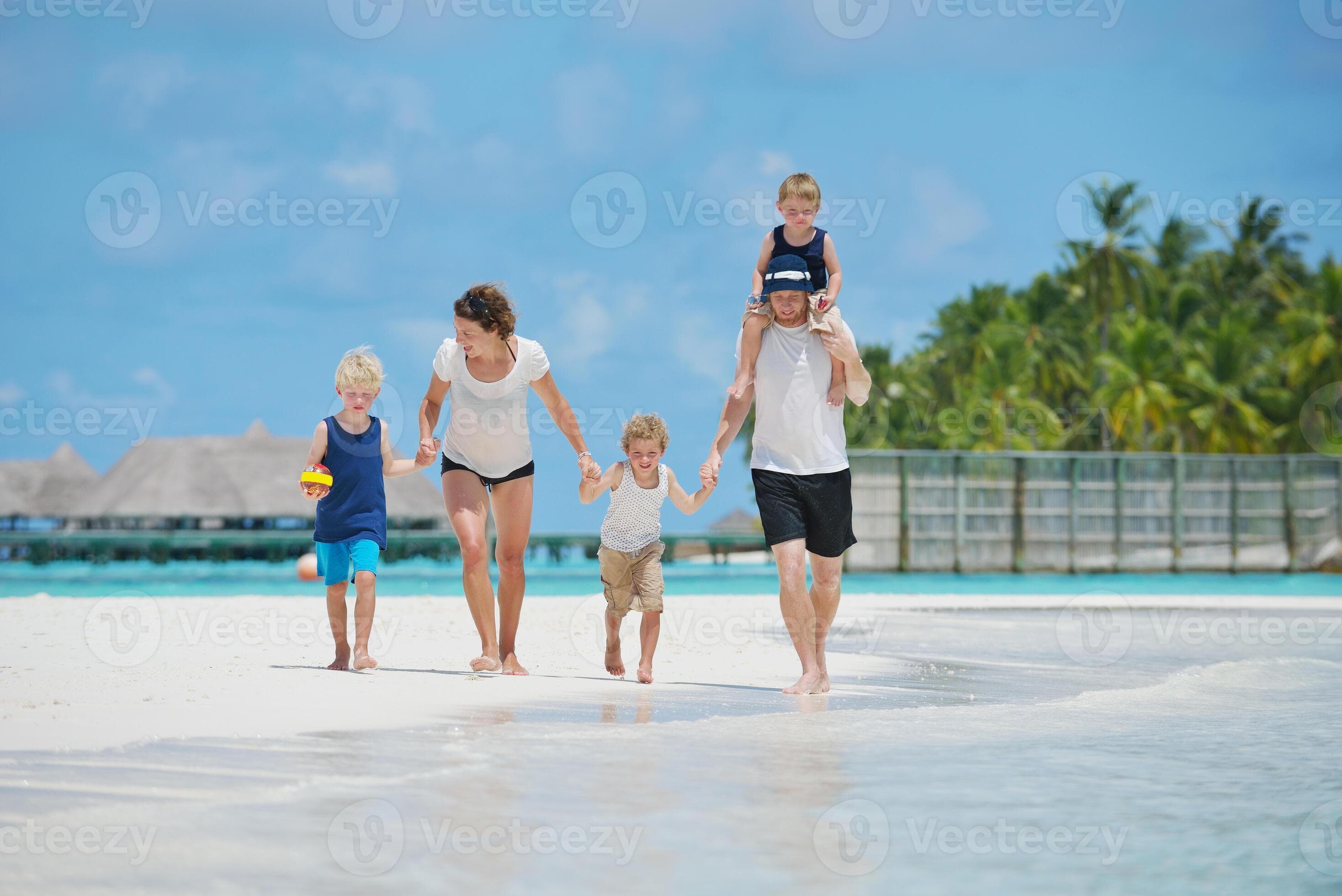 happy family on vacation