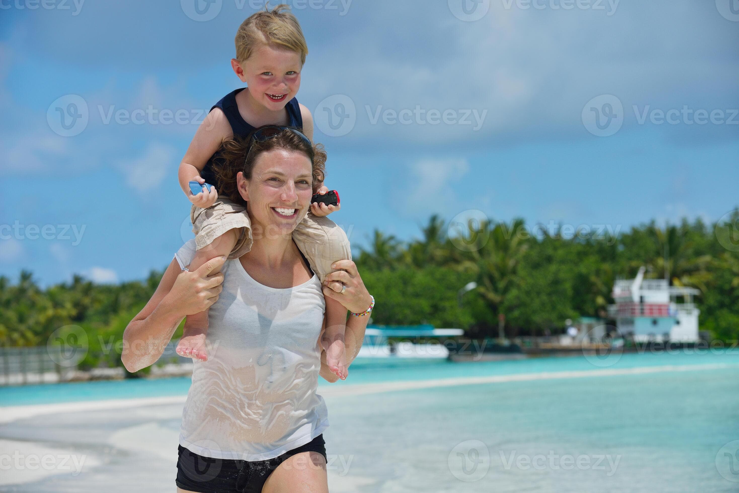 happy family on vacation