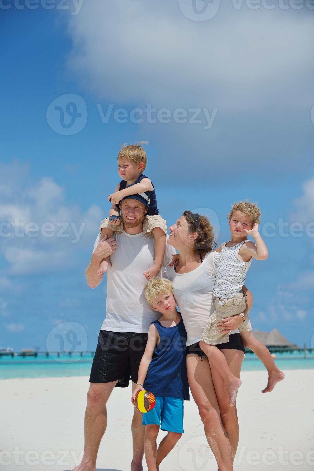 happy family on vacation