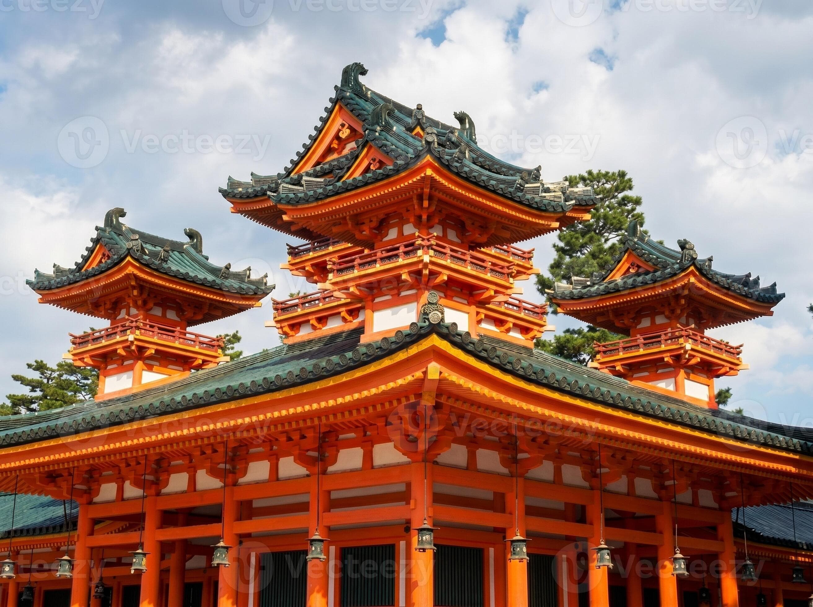the kyoto temple is a famous japanese temple