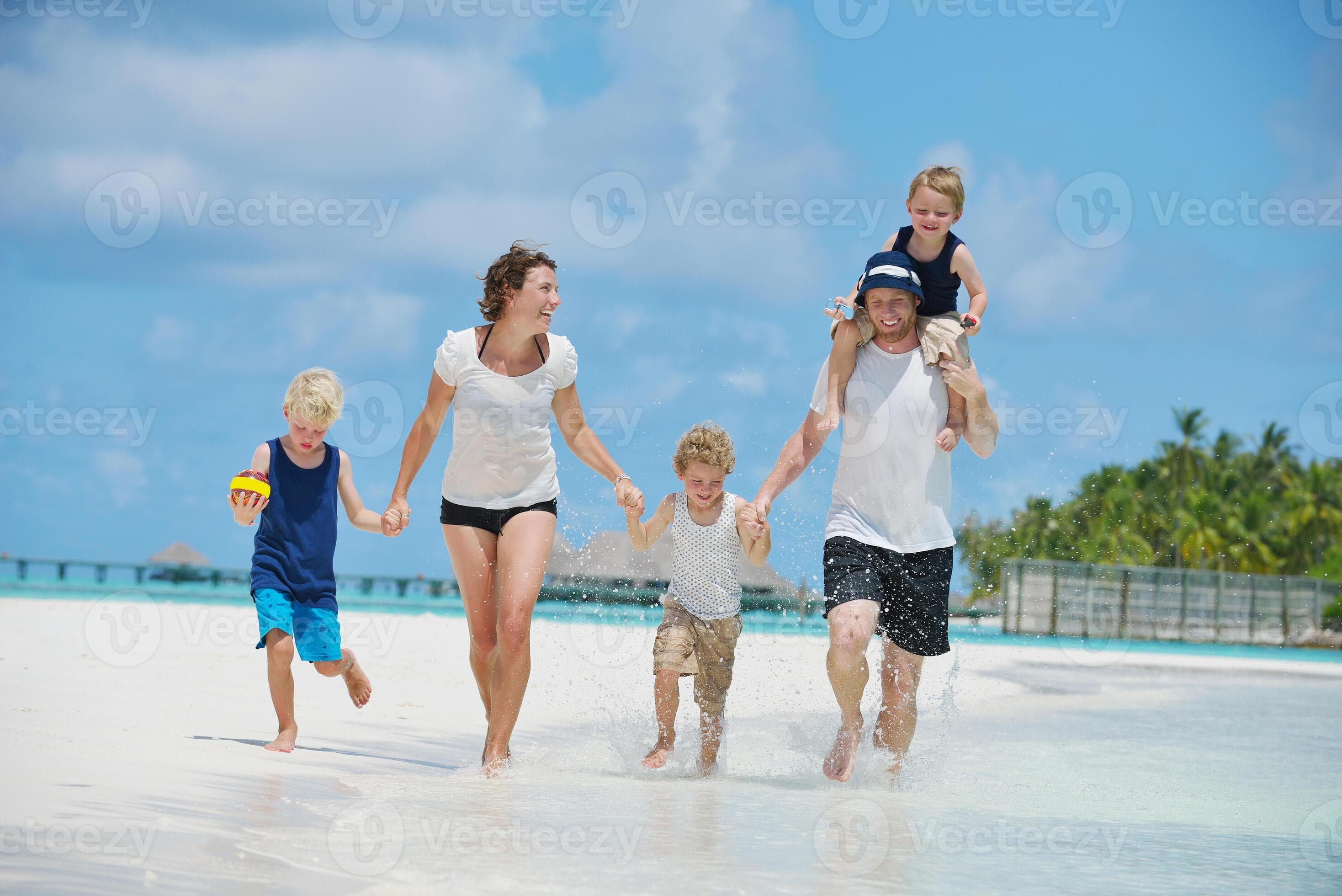 happy family on vacation
