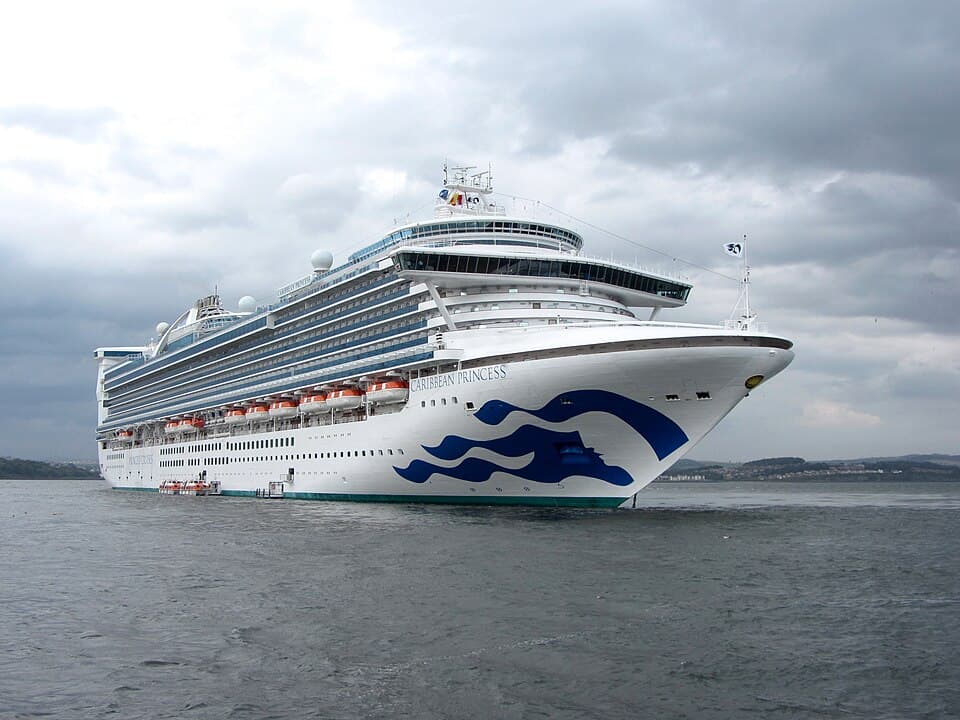 Caribbean Princess sailing from Port Canaveral, Florida