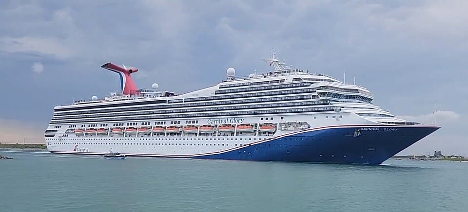Carnival Glory sailing from Port Canaveral, Florida