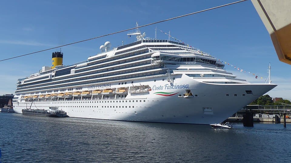 Costa Fascinosa sailing from Piraeus (Athens), Greece