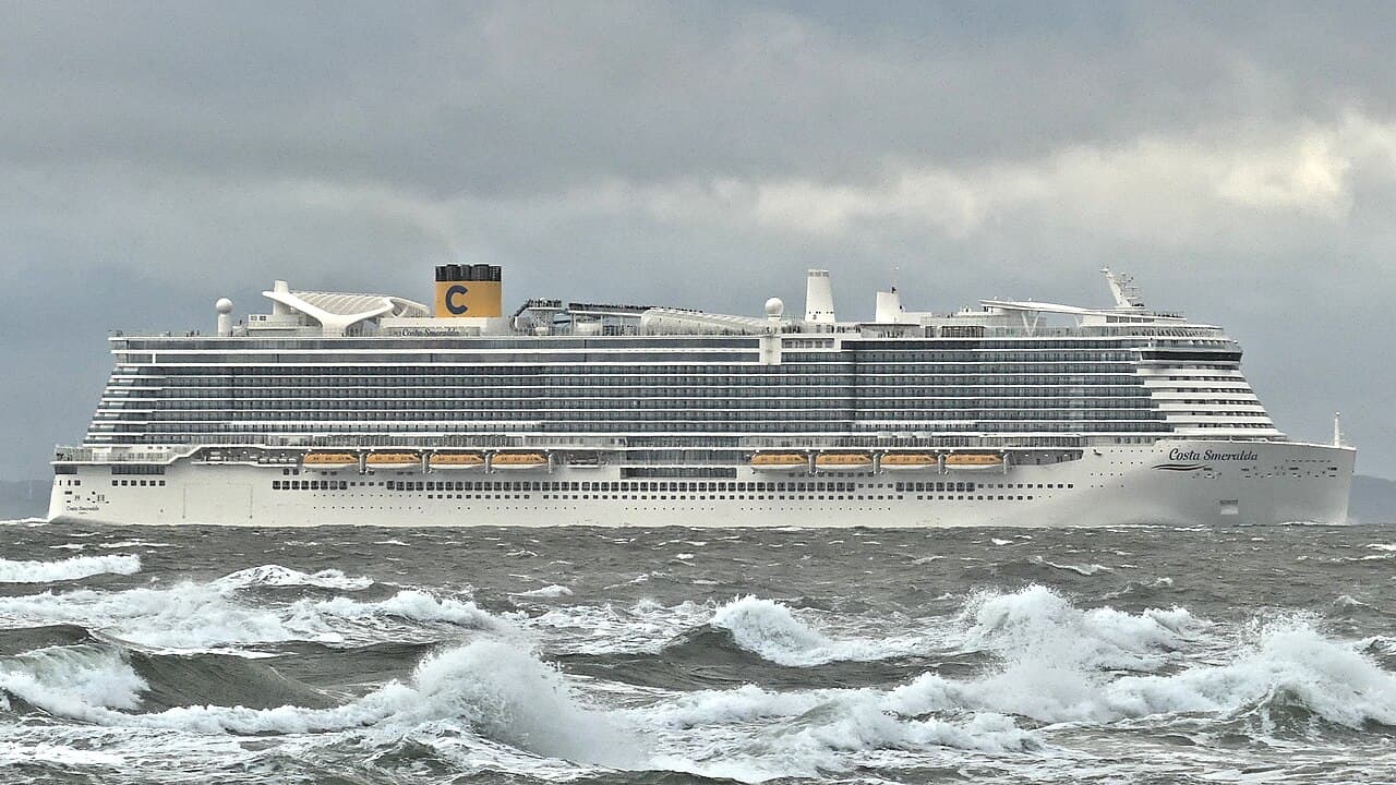 Costa Smeralda sailing from Palermo, Sicily, Italy