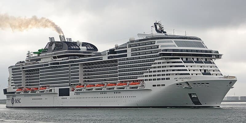 MSC Grandiosa sailing from Civitavecchia (Rome), Italy