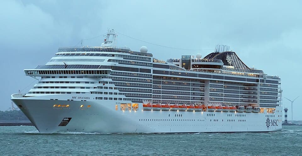 MSC Splendida at sea