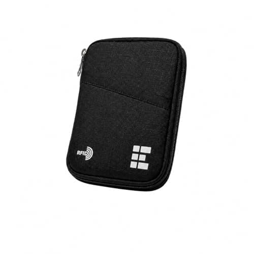 RFID Passport Holder Zippered Wallet