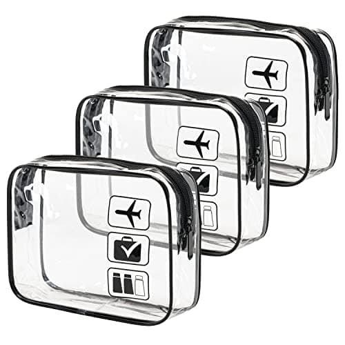 MODENGKONGJIAN 3-Pack TSA Toiletry Bags