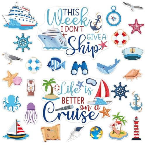 27-Piece Cruise Door Decorations Magnetic