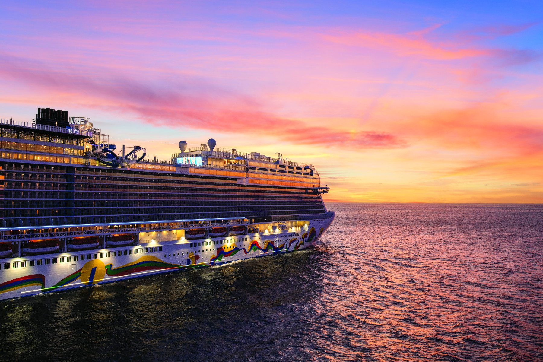 Norwegian Encore, Aerial view